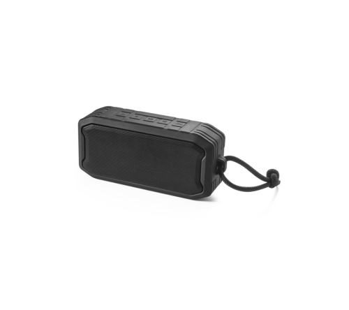Caixa de som portátil com microfone, em plástico ABS 100% reciclado, à prova de água com IPX7 1200 mAh