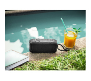   Caixa de som portátil com microfone, em plástico ABS 100% reciclado, à prova de água com IPX7 1200 mAh