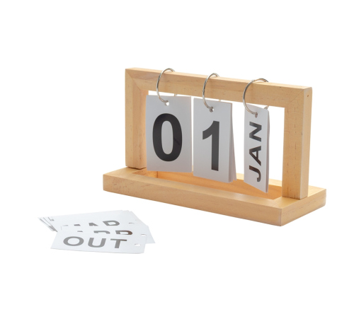 Calendário permanente de Mesa em Madeira