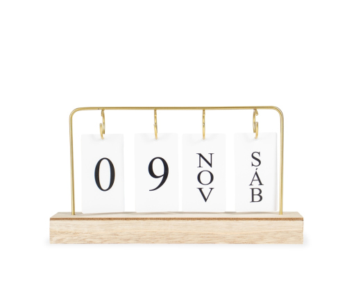 Calendário Permanente em Mdf com Alça de Ferro