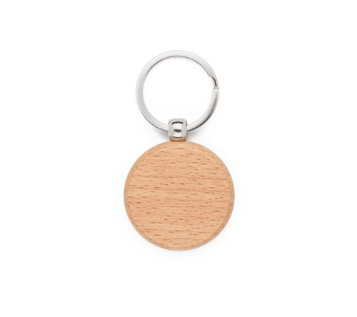 Chaveiro redondo em madeira de faia