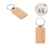   Chaveiro retangular em madeira de faia