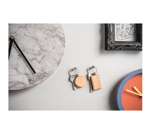 Chaveiro retangular em madeira de faia