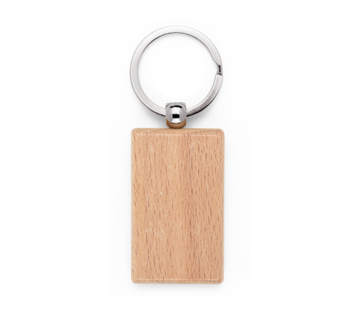 Chaveiro retangular em madeira de faia