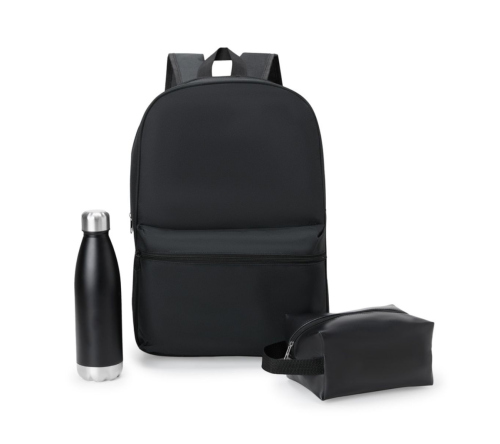 Kit Mochila, Necessaire e Garrafa - 3 Pçs