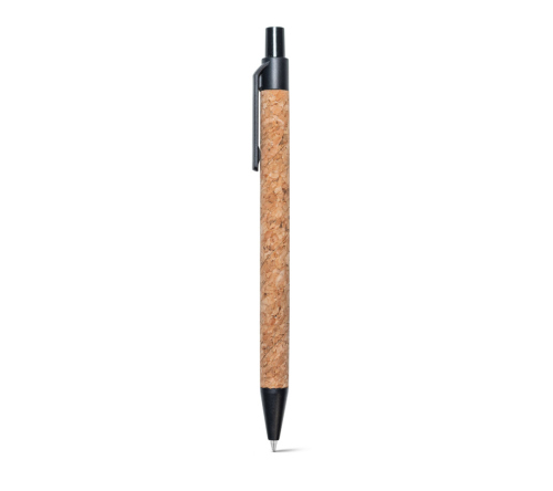 Conjunto de bloco de notas e caneta em cortiça