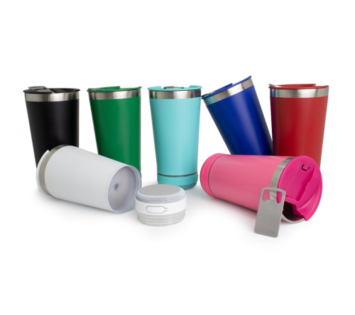 Copo Térmico 400ml com Caixa de Som