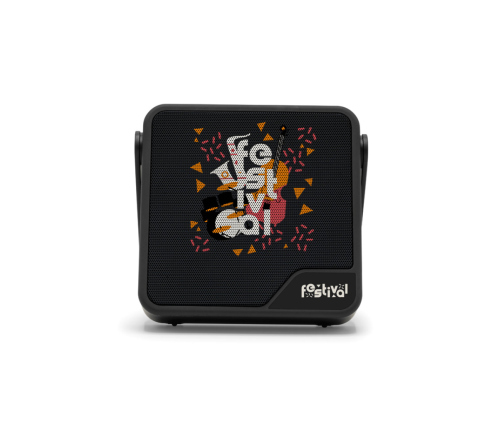 Caixa de som portátil em plástico ABS 100% reciclado (100% rABS) com proteção à prova d'água IPX7