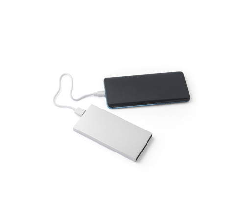 Bateria portátil em alumínio 100% reciclado e bateria em lítio 10'000 mAh