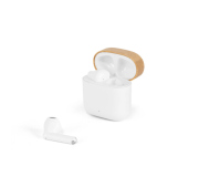 Fones de ouvido wireless em ABS 100% reciclado e bambu com autonomia de 5h   Fones de ouvido wireless em ABS 100% reciclado e bambu com autonomia de 5h