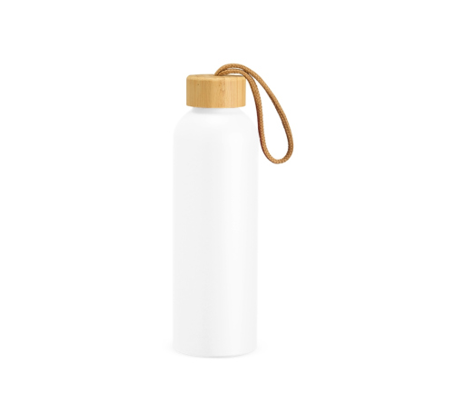 Garrafa squeeze em alumínio com tampa de bambu 800ml