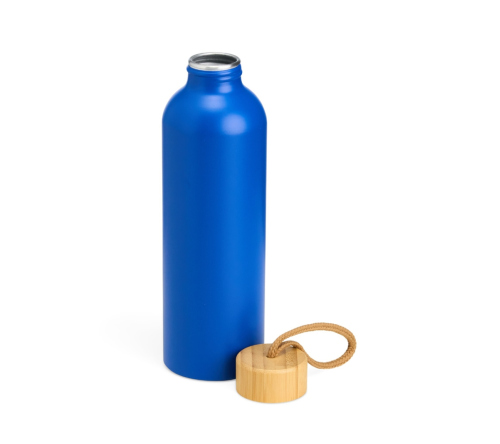 Garrafa squeeze em alumínio com tampa de bambu 800ml