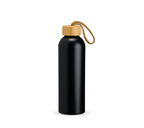 Garrafa squeeze em alumínio com tampa de bambu 800ml