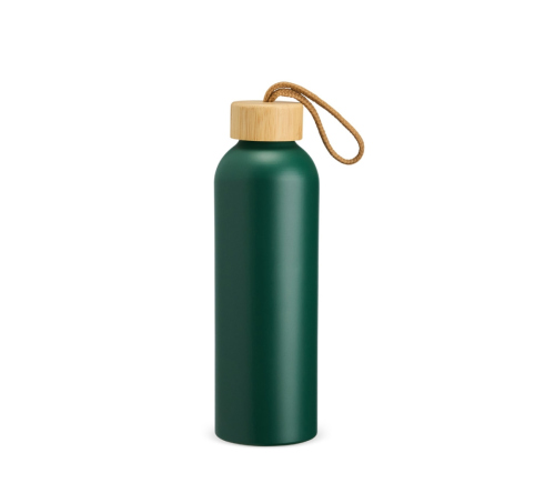 Garrafa squeeze em alumínio com tampa de bambu 800ml