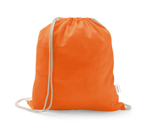 Sacola tipo mochila Saco em 70% algodão reciclado e 30% poliéster reciclado (140 g/m²) sem tingimento