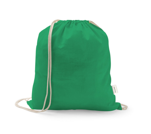 Sacola tipo mochila Saco em 70% algodão reciclado e 30% poliéster reciclado (140 g/m²) sem tingimento