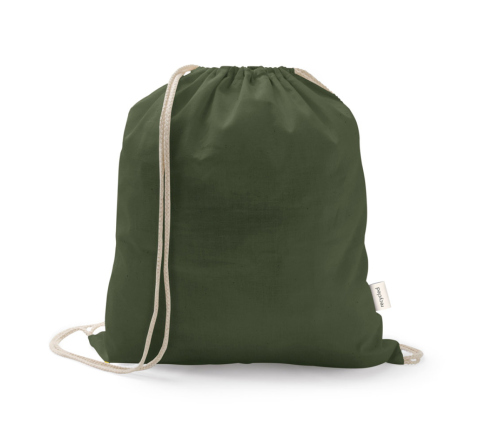Sacola tipo mochila Saco em 70% algodão reciclado e 30% poliéster reciclado (140 g/m²) sem tingimento
