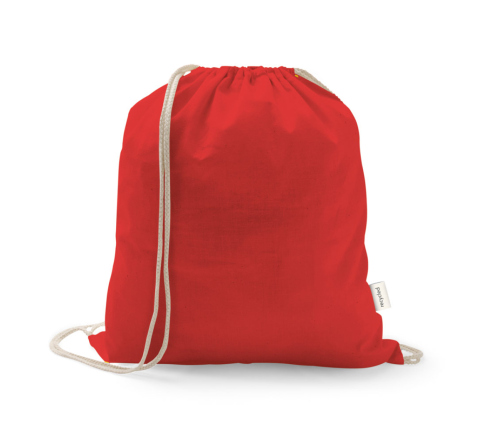 Sacola tipo mochila Saco em 70% algodão reciclado e 30% poliéster reciclado (140 g/m²) sem tingimento