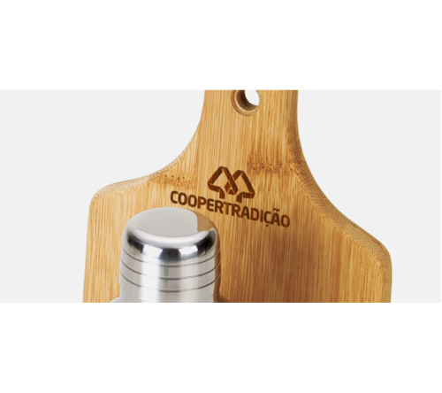 Kit para Caipirinha em Bambu Ibiza com Coqueteleira 6 Pçs