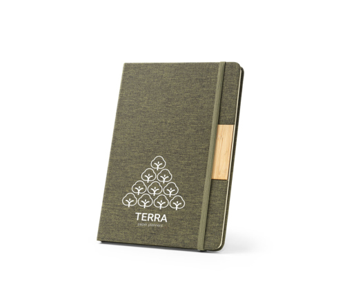 Blco A5 capa em rPET, 80 folhas pautadas 146 x 210 mm