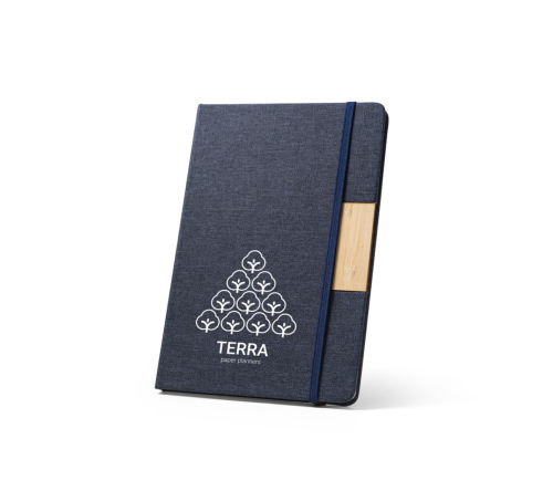 Blco A5 capa em rPET, 80 folhas pautadas 146 x 210 mm