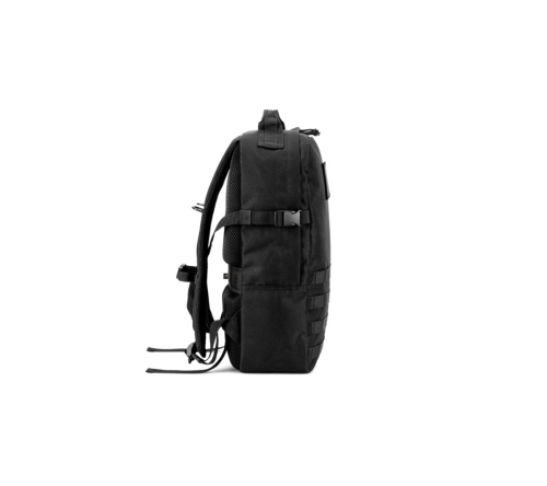 Mochila estilo militar em poliéster reciclado 600D, de alta densidade, com bolso para notebook 17'3