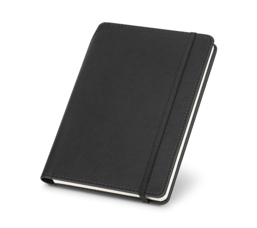 Blco caderno A5 em c.sintético ,96 folhas pautadas. 140 x 210 mm