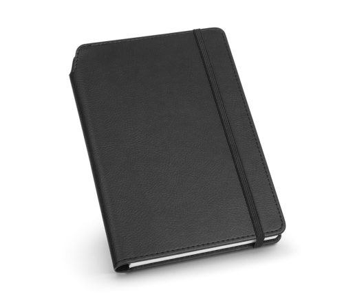 Blco caderno A5 em c.sintético ,96 folhas pautadas. 140 x 210 mm