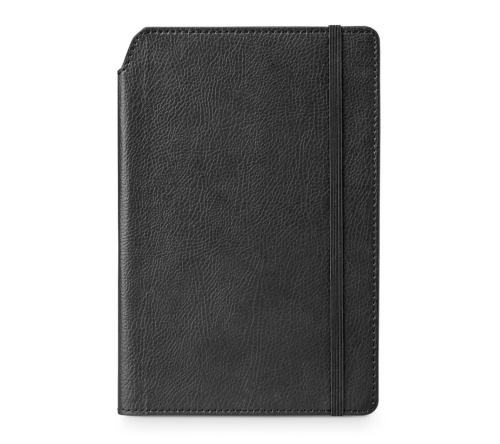 Blco caderno A5 em c.sintético ,96 folhas pautadas. 140 x 210 mm