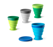Copo retrátil em silicone e PP 400 mL   Copo retrátil em silicone e PP 400 mL
