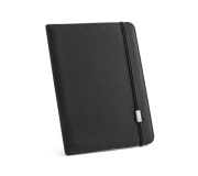   Pasta A4 em poliéster 100% reciclado 300D com caderno com 40 páginas pautadas