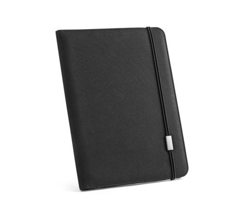 Pasta A4 em poliéster 100% reciclado 300D com caderno com 40 páginas pautadas