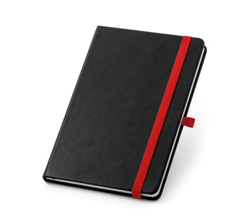 Bloco caderno A5 em PU 80 folhas pautadas, 140 x 210 mm