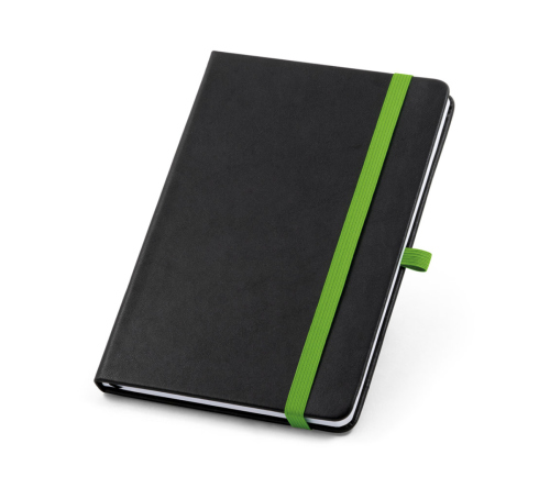 Bloco caderno A5 em PU 80 folhas pautadas, 140 x 210 mm