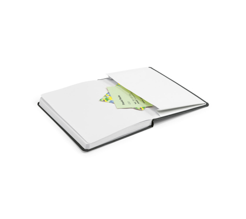 Bloco caderno A5 em PU 80 folhas pautadas, 140 x 210 mm