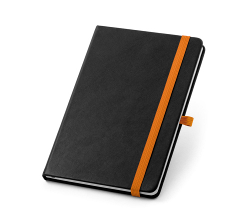 Bloco caderno A5 em PU 80 folhas pautadas, 140 x 210 mm