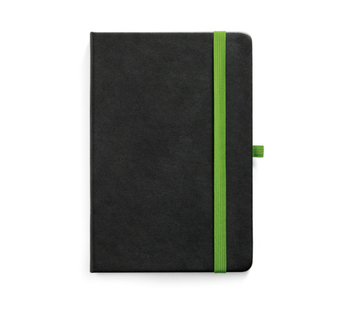 Bloco caderno A5 em PU 80 folhas pautadas, 140 x 210 mm