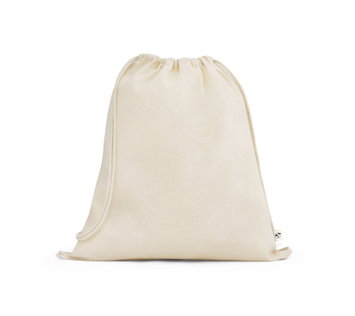 Sacola tipo mochila 100% algodão orgânico (140 g/m²)