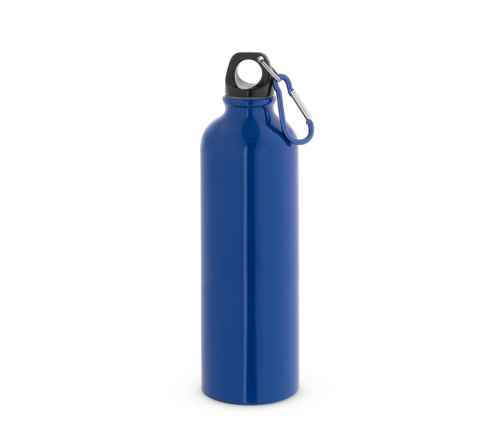 Garrafa Squeeze esportiva em aço inox de parede simples com mosquetão 820 mL