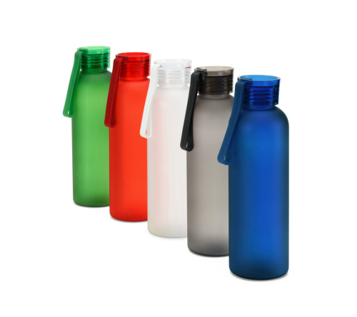 Squeeze esportiva em PET 100% reciclado, com acabamento fosco 600 ml