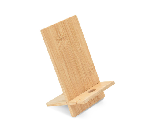 Suporte para celular em bambu, desmontável em duas partes