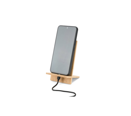 Suporte para celular em bambu, desmontável em duas partes