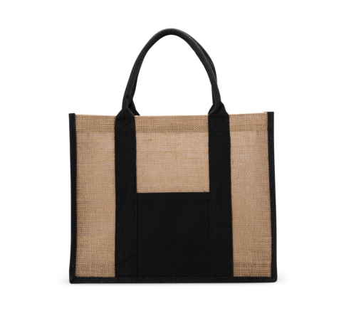 Sacola de juta com Linho 30x36x12cm