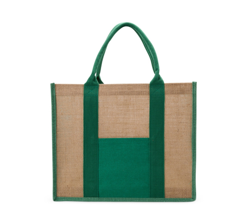 Sacola de juta com Linho 30x36x12cm